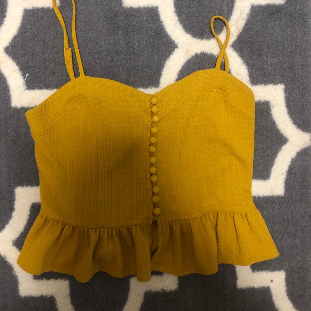 Forever 21 yellow crop top